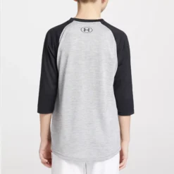 Under Armour Boys' Utility 3/4 Sleeve Shirt -Baseball Sale Shop 1358788 038 GREYNAVY MODBCK