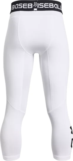 Under Armour Boys' Utility 3/4 Sliding Shorts -Baseball Sale Shop 1367917 100 WhiteBlack BCK