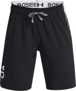 Under Armour Boys' Yard Baseball Shorts 10 Under Armour Boys' Yard Baseball Shorts -Baseball Sale Shop 1367918 001 BlackPitchGrayWhite FRT
