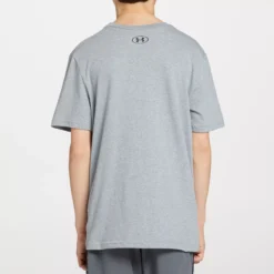 Under Armour Boys' Baseball Plate T-Shirt -Baseball Sale Shop 1371213 035 SteelLightHeatherBlack MODBCK