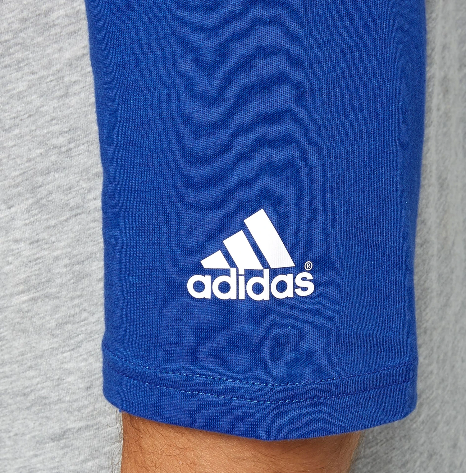 Adidas Men's Triple Stripe ¾ Sleeve Heather Baseball Shirt 4 Adidas Men's Triple Stripe ¾ Sleeve Heather Baseball Shirt - Image 4