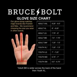 Bruce Bolt PREMIUM PRO Short Cuff Batting Gloves: Black -Baseball Sale Shop BBBGSIZECHART 1 c09b2728 b2cd 4bd8 8292 e07c6a4e508e