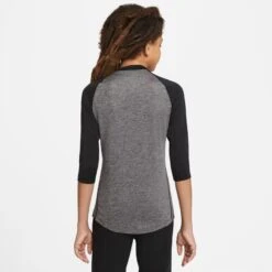 Nike Boys' Baseball Pro Cool Raglan Tee -Baseball Sale Shop CT2682 066 BlackGrey MODBCK