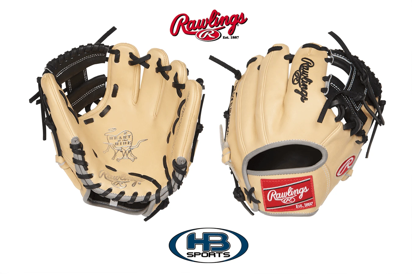 Rawlings Heart Of The Hide 9.5" Training Glove: PRO200TR-2C 2 Rawlings Heart Of The Hide 9.5" Training Glove: PRO200TR-2C - Image 2