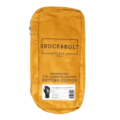 Bruce Bolt PREMIUM PRO Long Cuff Batting Gloves: Black -Baseball Sale Shop LC BLKG BAG