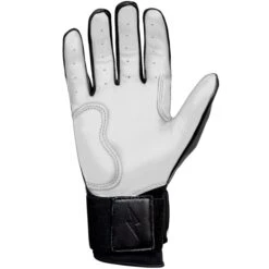Bruce Bolt PREMIUM PRO Chrome Series Long Cuff Batting Gloves: Black -Baseball Sale Shop LC CHRB PALM
