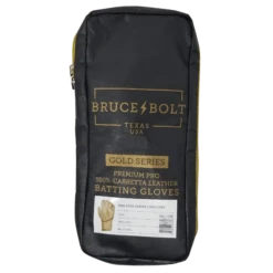 Bruce Bolt PREMIUM PRO Gold Series Batting Gloves: Long Cuff -Baseball Sale Shop LC GLD BAG