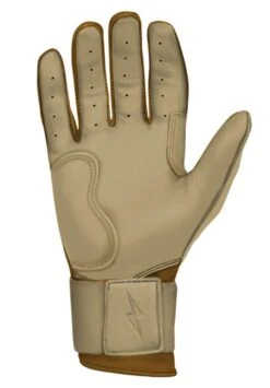Bruce Bolt PREMIUM PRO Gold Series Batting Gloves: Long Cuff -Baseball Sale Shop LC GLD PALM