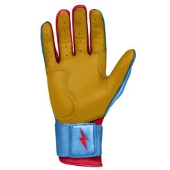 Bruce Bolt PREMIUM PRO BADER Series Long Cuff Batting Gloves: Baby Blue -Baseball Sale Shop LC HBB PALM