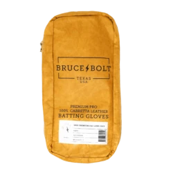 Bruce Bolt PREMIUM PRO Long Cuff Batting Gloves: White -Baseball Sale Shop LC WHTG BAG