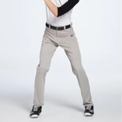 Adidas Men's Triple Stripe Open Bottom Baseball Pants -Baseball Sale Shop MBA12023 GreyBaseball MODFRT alt1