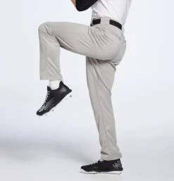 Adidas Men's Triple Stripe Open Bottom Baseball Pants -Baseball Sale Shop MBA12023 GreyBaseball MODSDE