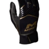 Miken Softball MK7X Adult Black And Gold Batting Gloves: MBGGLD-BLK