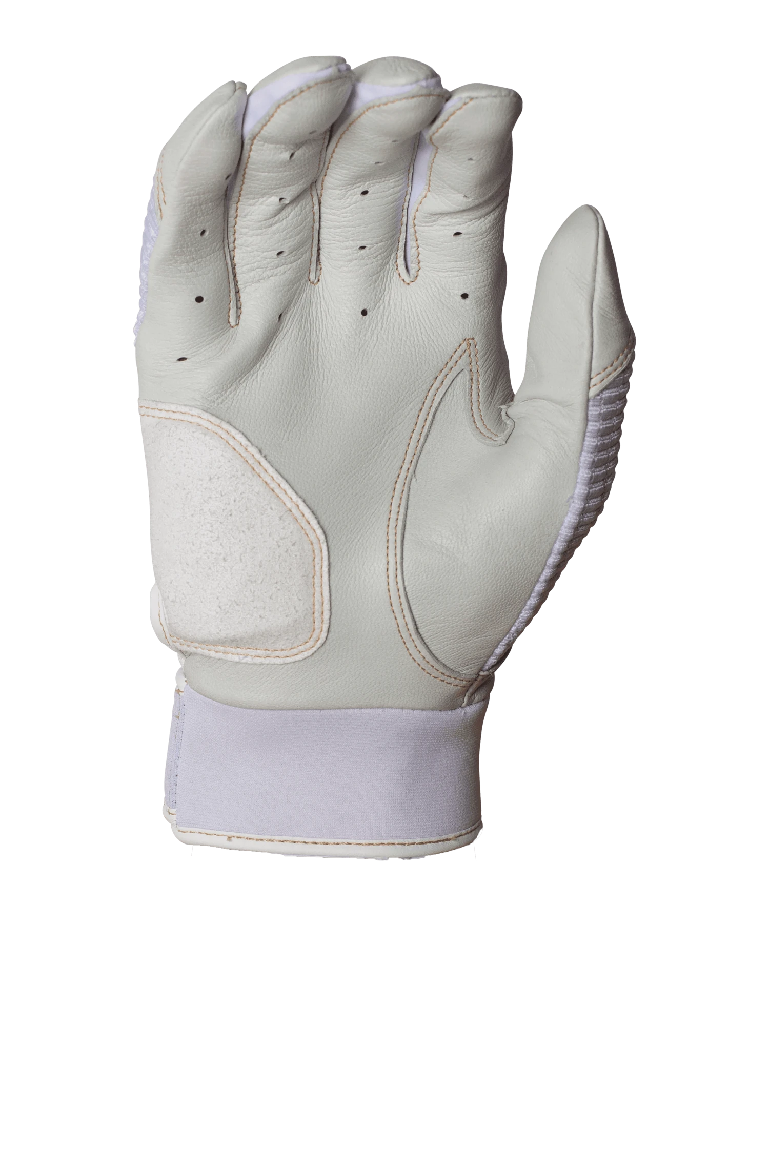 Miken Softball MK7X Adult White And Gold Batting Gloves: MBGGLD-WHT 2 Miken Softball MK7X Adult White And Gold Batting Gloves: MBGGLD-WHT - Image 2