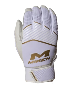 Miken Softball MK7X Adult White And Gold Batting Gloves: MBGGLD-WHT 5 Miken Softball MK7X Adult White And Gold Batting Gloves: MBGGLD-WHT -Baseball Sale Shop MBGGLDwhite3