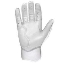 Bruce Bolt PREMIUM PRO Chrome Series Short Cuff Batting Gloves: White 15 Bruce Bolt PREMIUM PRO Chrome Series Short Cuff Batting Gloves: White -Baseball Sale Shop SC CHRW PALM