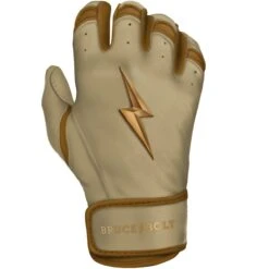Bruce Bolt PREMIUM PRO Gold Series Batting Gloves: Short Cuff 14 Bruce Bolt PREMIUM PRO Gold Series Batting Gloves: Short Cuff -Baseball Sale Shop SC GLD RIGHT