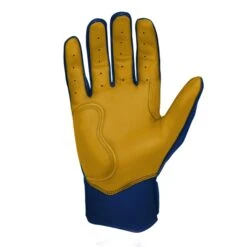 Bruce Bolt PREMIUM PRO Short Cuff Batting Gloves: Navy -Baseball Sale Shop SC NVYG PALM