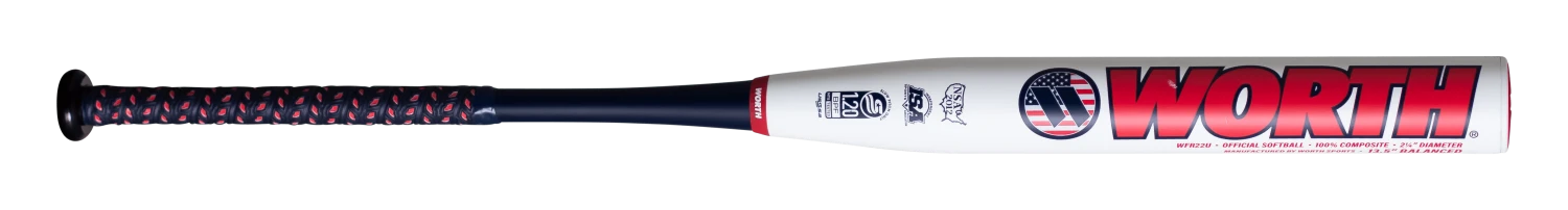 2022 Worth Freedom Balanced 13.5" USSSA Slowpitch Softball Bat: WFR22U 3 2022 Worth Freedom Balanced 13.5" USSSA Slowpitch Softball Bat: WFR22U - Image 3
