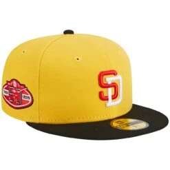 Men's San Diego Padres New Era Yellow/Black Grilled 59FIFTY Fitted Hat