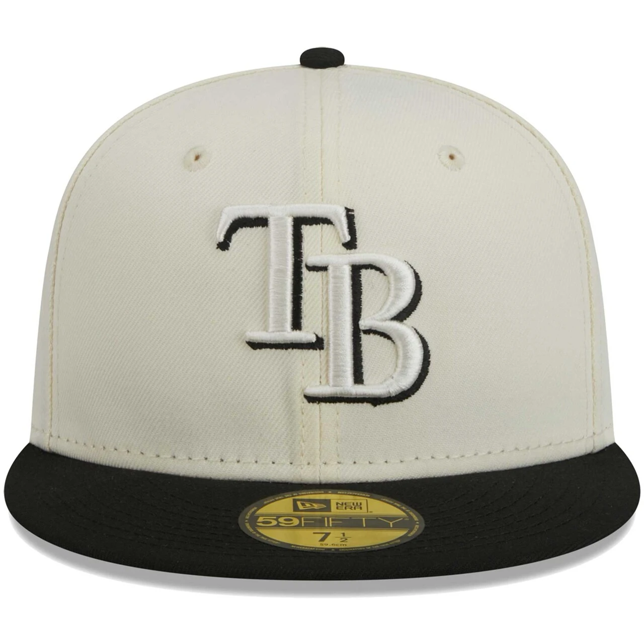 Men's Tampa Bay Rays New Era Stone/Black Chrome 59FIFTY Fitted Hat 2 Men's Tampa Bay Rays New Era Stone/Black Chrome 59FIFTY Fitted Hat - Image 2