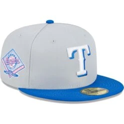 Men's Texas Rangers New Era Gray/Blue Dolphin 59FIFTY Fitted Hat