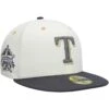 Men's Texas Rangers New Era White/Charcoal 1995 MLB All-Star Game Chrome 59FIFTY Fitted Hat