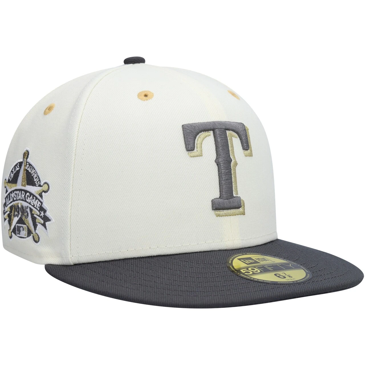 Men's Texas Rangers New Era White/Charcoal 1995 MLB All-Star Game Chrome 59FIFTY Fitted Hat 1 Men's Texas Rangers New Era White/Charcoal 1995 MLB All-Star Game Chrome 59FIFTY Fitted Hat