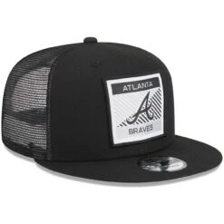 Men's Atlanta Braves New Era Black Scratch Squared Trucker 9FIFTY Snapback Hat -Baseball Sale Shop mens new era black atlanta braves scratch squared trucker 9fifty snapback hat ss5 p 200012994pv 3u im2djxqhniwesy7kudv2v vehybjwngbtekbrrdmdj