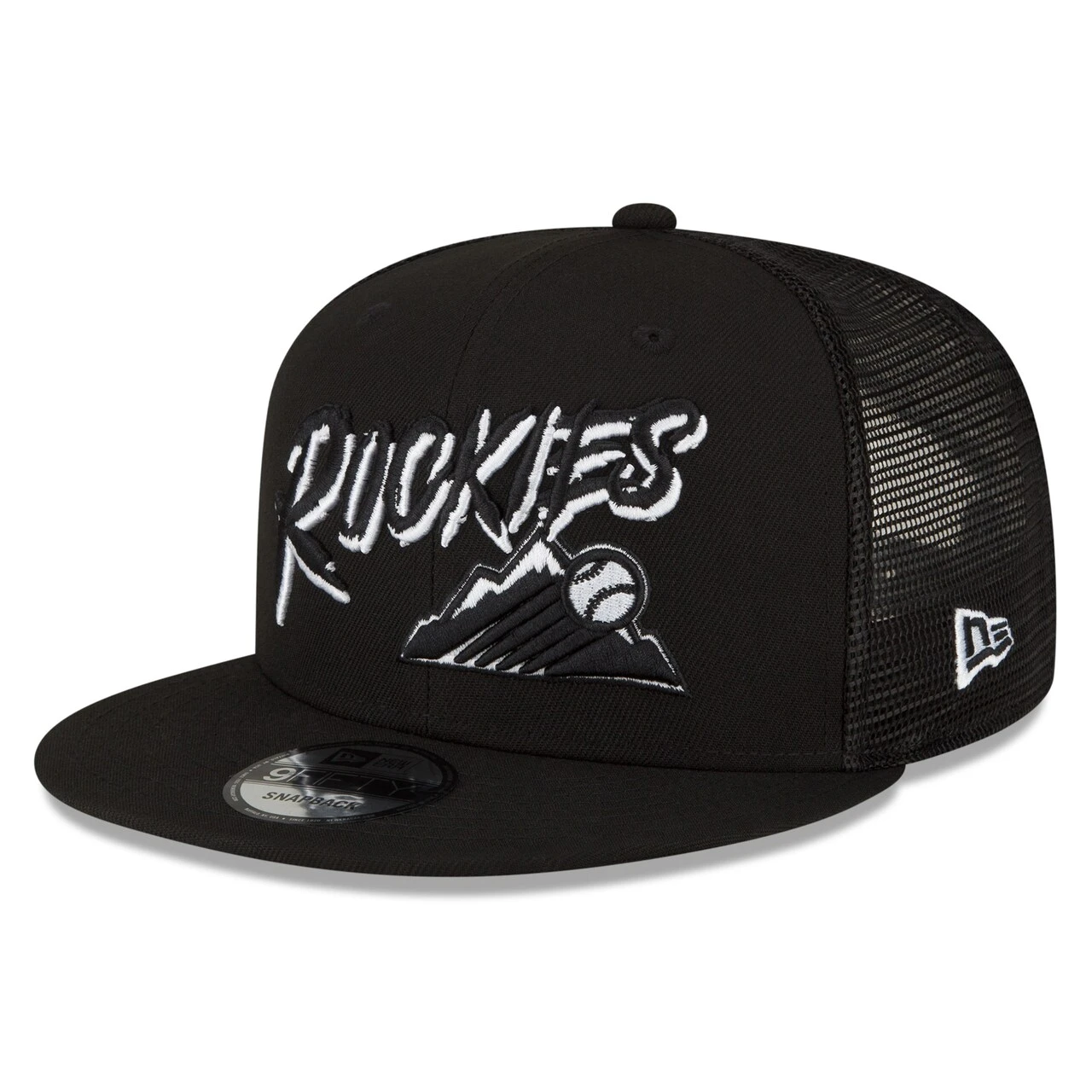 Men's Colorado Rockies New Era Black Street Trucker 9FIFTY Snapback Hat 1 Men's Colorado Rockies New Era Black Street Trucker 9FIFTY Snapback Hat
