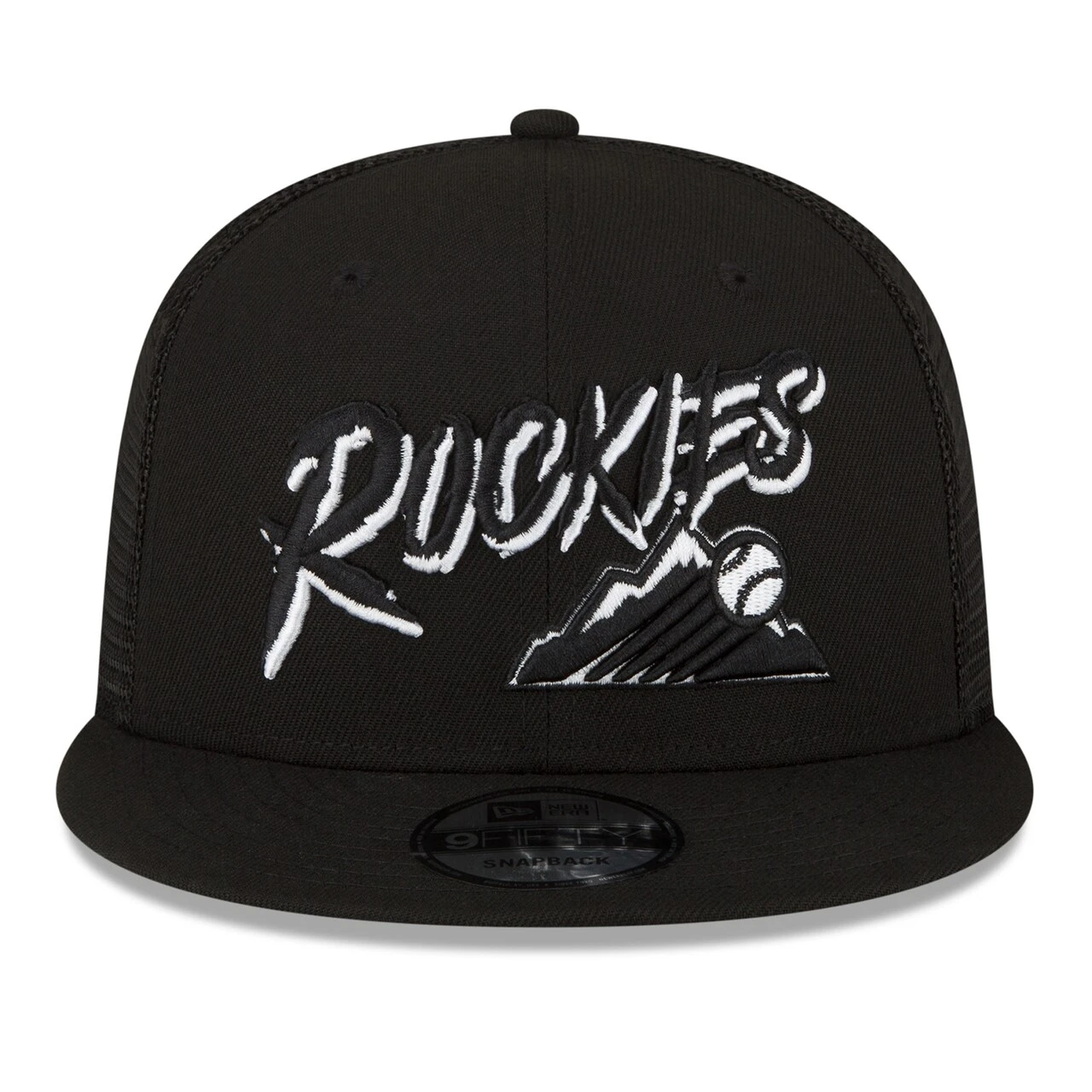 Men's Colorado Rockies New Era Black Street Trucker 9FIFTY Snapback Hat 2 Men's Colorado Rockies New Era Black Street Trucker 9FIFTY Snapback Hat - Image 2