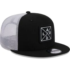 Men's Los Angeles Dodgers New Era Black Vert Squared Trucker 9FIFTY Hat -Baseball Sale Shop mens new era black los angeles dodgers vert squared trucker 9fifty hat ss5 p 4851084pv 3u bx2ah57qgeqo5jsnx8i7v 3q0vnfjatxxe3in4wv98