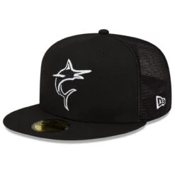 Men's Miami Marlins New Era Black 2023 Batting Practice 59FIFTY Fitted Hat
