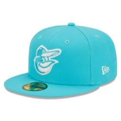 Men's Baltimore Orioles New Era Blue Vice Highlighter Logo 59FIFTY Fitted Hat