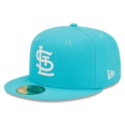 Men's St. Louis Cardinals New Era Blue Vice Highlighter Logo 59FIFTY Fitted Hat