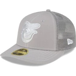 Men's Baltimore Orioles New Era Gray 2023 On-Field Batting Practice Low Profile 59FIFTY Fitted Hat