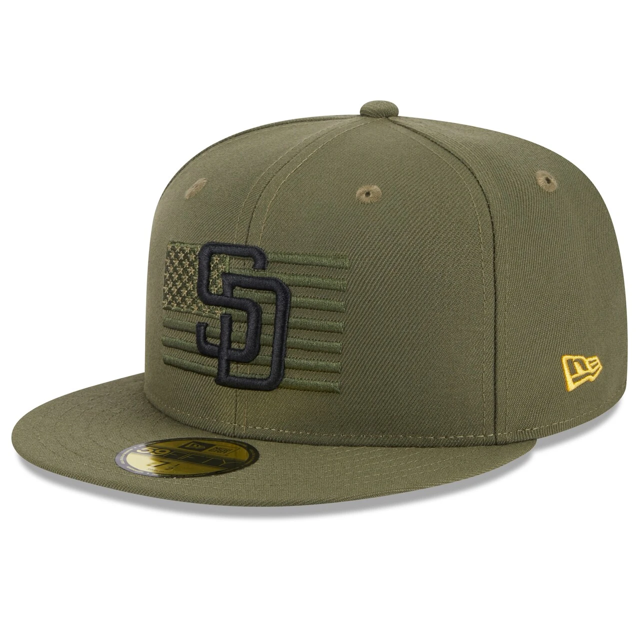 Men's San Diego Padres New Era Green 2023 Armed Forces Day On-Field 59FIFTY Fitted Hat 3 Men's San Diego Padres New Era Green 2023 Armed Forces Day On-Field 59FIFTY Fitted Hat - Image 3