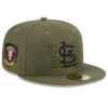Men's St. Louis Cardinals New Era Green 2023 Armed Forces Day On-Field 59FIFTY Fitted Hat