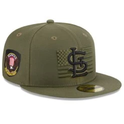Men's St. Louis Cardinals New Era Green 2023 Armed Forces Day On-Field 59FIFTY Fitted Hat