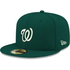 Men's Washington Nationals New Era Green White Logo 59FIFTY Fitted Hat