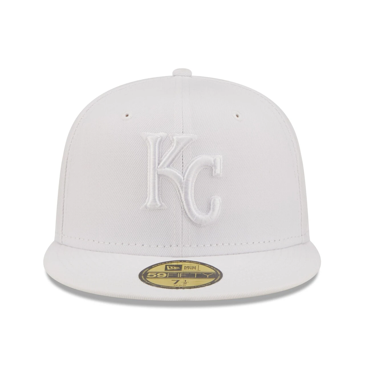 Men's Kansas City Royals New Era White On White 59FIFTY Fitted Hat 2 Men's Kansas City Royals New Era White On White 59FIFTY Fitted Hat - Image 2
