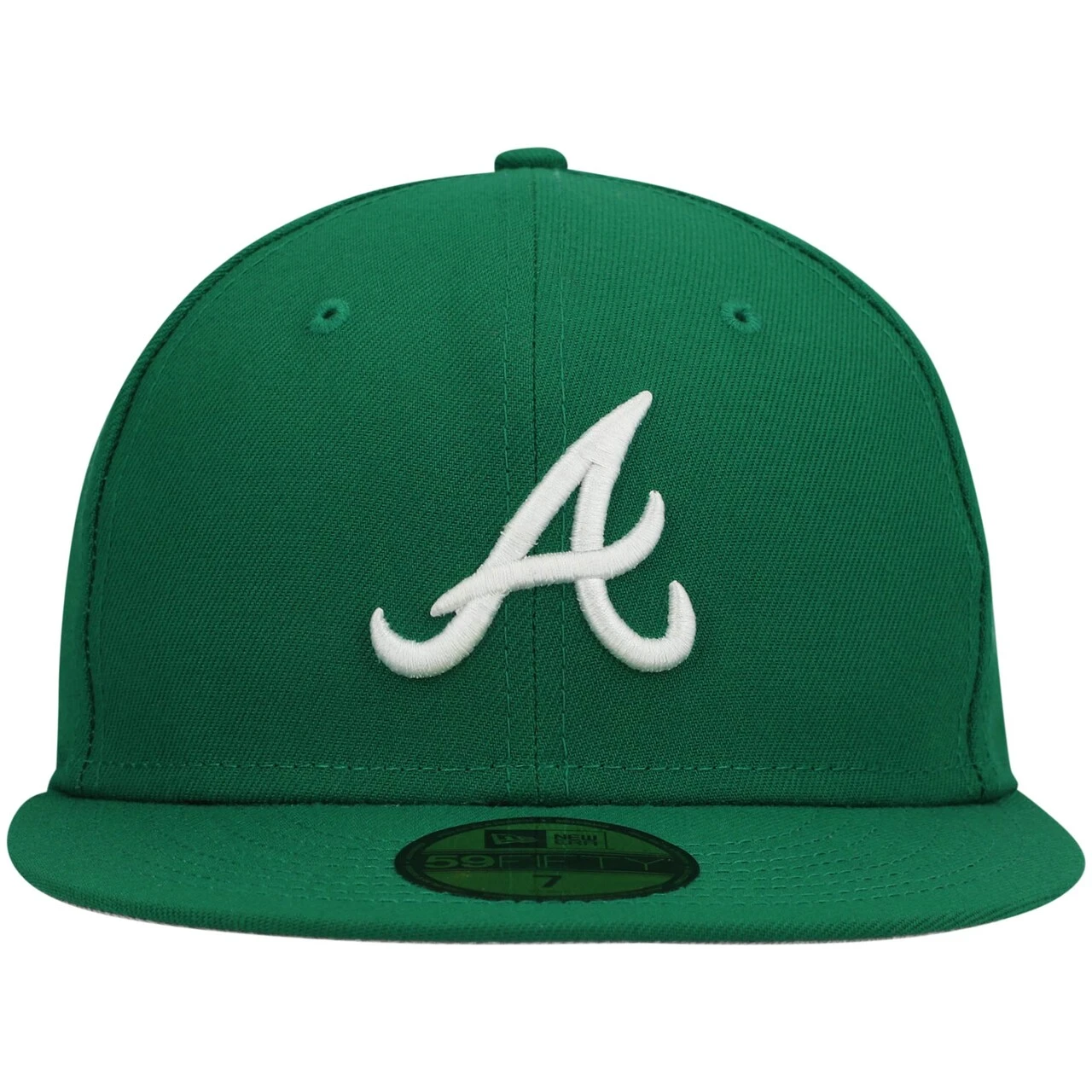 Men's Atlanta Braves New Era Kelly Green White Logo 59FIFTY Fitted Hat 2 Men's Atlanta Braves New Era Kelly Green White Logo 59FIFTY Fitted Hat - Image 2