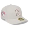 Men's Cleveland Guardians New Era Khaki 2023 Mother's Day Low Profile 59FIFTY Fitted Hat