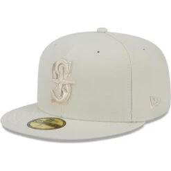 Men's Seattle Mariners New Era Khaki Tonal 59FIFTY Fitted Hat