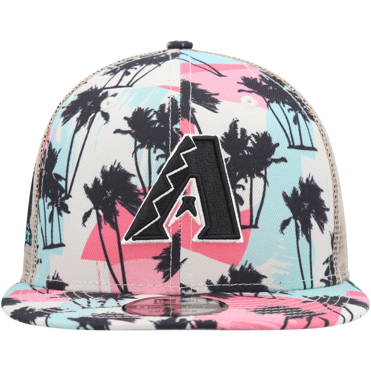 Men's Arizona Diamondbacks New Era Natural Retro Beachin' Trucker 9FIFTY Snapback Hat 2 Men's Arizona Diamondbacks New Era Natural Retro Beachin' Trucker 9FIFTY Snapback Hat - Image 2