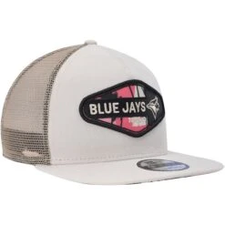 Men's Toronto Blue Jays New Era Natural Retro Beachin' Patch A-Frame Trucker 9FIFTY Snapback Hat -Baseball Sale Shop mens new era natural toronto blue jays retro beachin patch a frame trucker 9fifty snapback hat ss5 p 200003590pv 3u sngxeljybiux9iepb0fhv 4odlkmluhlizuhrau7dk