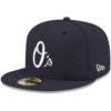 Men's Baltimore Orioles New Era Navy White Logo 59FIFTY Fitted Hat