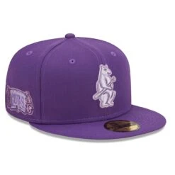 Men's Chicago Cubs New Era Purple Lavender Undervisor 59FIFTY Fitted Hat