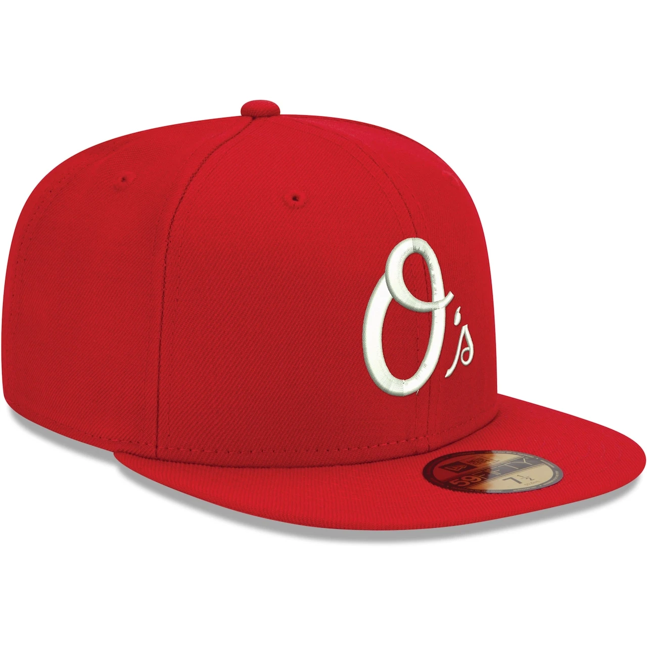 Men's Baltimore Orioles New Era Red White Logo 59FIFTY Fitted Hat 3 Men's Baltimore Orioles New Era Red White Logo 59FIFTY Fitted Hat - Image 3