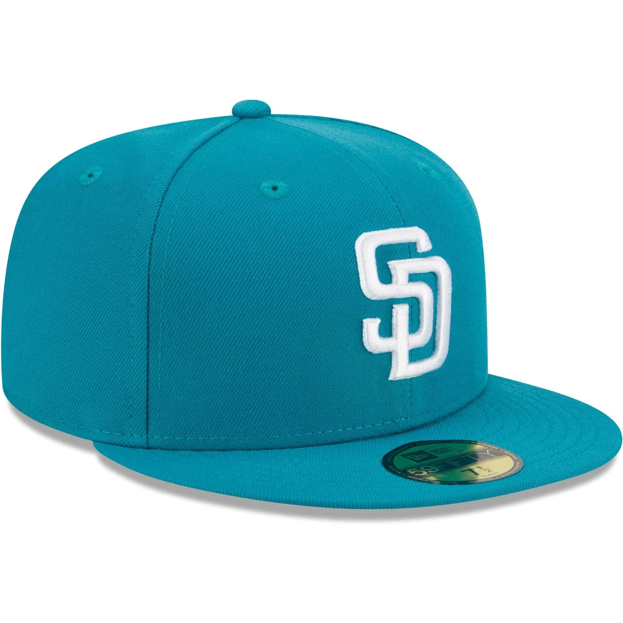 Men's San Diego Padres New Era Turquoise 59FIFTY Fitted Hat 3 Men's San Diego Padres New Era Turquoise 59FIFTY Fitted Hat - Image 3